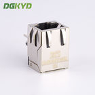 Standard parts single port right angle shield rj45 connector without transformer