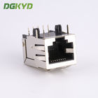 Standard parts single port right angle shield rj45 connector without transformer