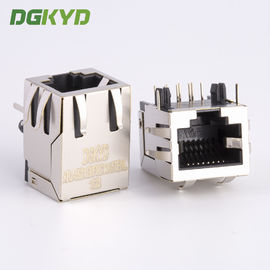 Standard parts single port right angle shield rj45 connector without transformer