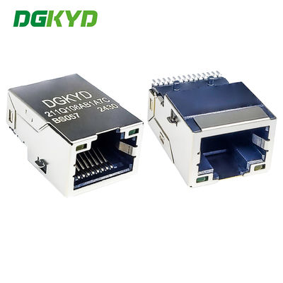 RJ45 1000/BASE-T Integrated Filtering Network Connector SMD LCP Surface Mount Interface DGKYD211Q106AB1A7CBS057