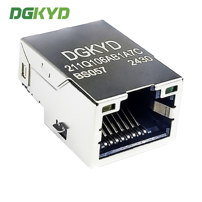 RJ45 1000/BASE-T Integrated Filtering Network Connector SMD LCP Surface Mount Interface DGKYD211Q106AB1A7CBS057
