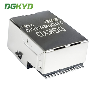 RJ45 1000/BASE-T Integrated Filtering Network Connector SMD LCP Surface Mount Interface DGKYD211Q106AB1A7CBS057