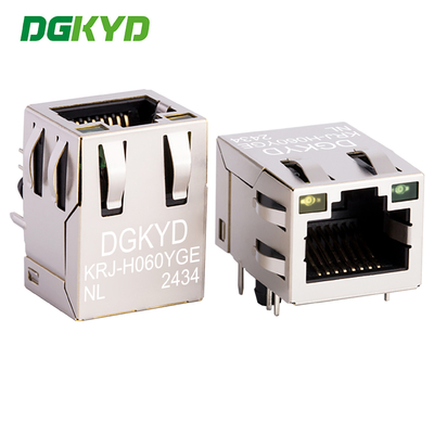 Modular Jack RJ45 Ethernet Connector With Lan Transformer PCB Mount RJ45 KRJ-H060YGENL