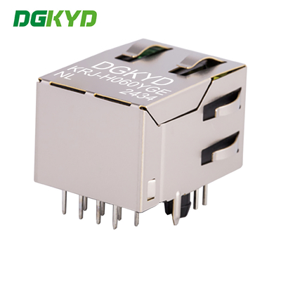 Modular Jack RJ45 Ethernet Connector With Lan Transformer PCB Mount RJ45 KRJ-H060YGENL