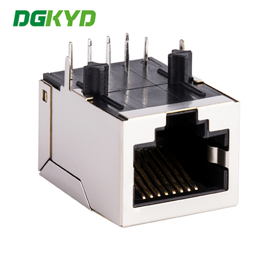 KRJ-141CNL RJ45 Connector 1X1 Port Facing Downwards With Shielded Unlit Crystal Head