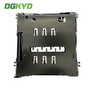 MICRO-SIM Card Holder NO-PUSH 1.50H 6PIN Card Holder Telephone Card Holder DGKYDSIM15H6A6A2Y3WS286