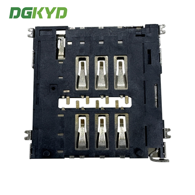 MICRO-SIM Card Holder NO-PUSH 1.50H 6PIN Card Holder Telephone Card Holder DGKYDSIM15H6A6A2Y3WS286