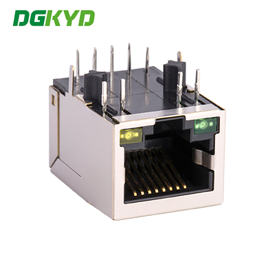 RJ45 Ethernet port, single port, all inclusive with lights, 8PIN DIP with filter DGKYD111B093BA2A1D