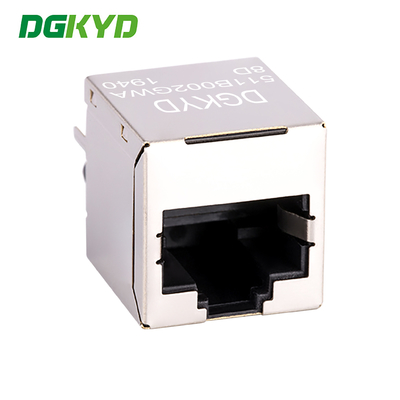 100Mbps 180 Degree Direct Insertion RJ45 Network Connector 8PIN Vertical Socket DGKYD511B002GWA8D