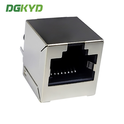 direct insertion 180 degree RJ45 connector 8P8C with light and shielding DGKYD52241188GWA1DY1188