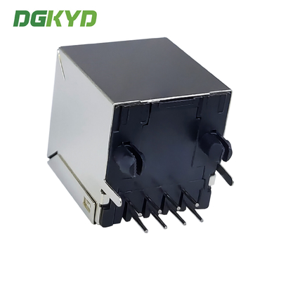 direct insertion 180 degree RJ45 connector 8P8C with light and shielding DGKYD52241188GWA1DY1188