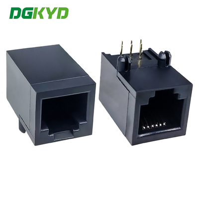 RJ11 Connector All Plastic Lightless Mesh Port Connector 6P6C Without Reinforcement Ribs DGKYD59211166IWA1DY1