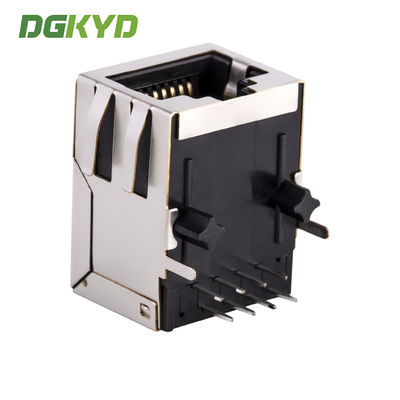 Right Angle 10 / 100 BASE RJ45 Modular Jack With Transformer Ethernet Cable Connector KRJ-146WDNL