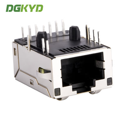Height 11.3mm 12 Pins GIGABIT RJ45 MAGNETIC JACK MAGNETICS ACC. TO IEEE802.3af FOR PSE RJ45 female socket interface 6U Ethernet connector DGKYD811Q008FJ1A1D057