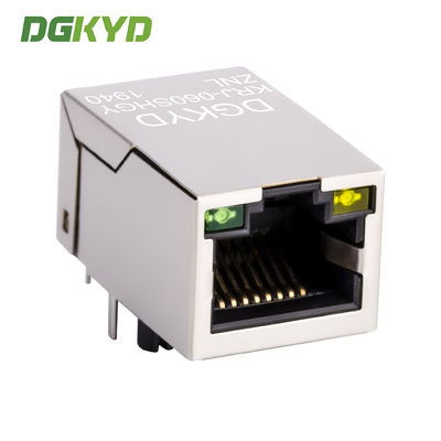 Communication Connection Socket RJ45 With Transformer Integrated Magnetics Jack  RJ45 Ethernet Socket 100Mbps Transformer With Light And Shielding Ethernet Filter KRJ-060SHGYZNL