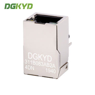 Communication Connection Socket RJ45 With Transformer Integrated Magnetics Jack  RJ45 horizontal socket network port 100MB transformer with light and shielding DGKYD311B083AB2A4DN
