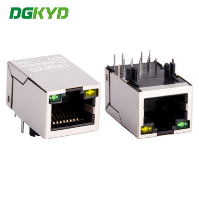Communication Connection Socket RJ45 With Transformer Integrated Magnetics Jack  RJ45 horizontal socket network port 100MB transformer with light and shielding DGKYD311B083AB2A4DN