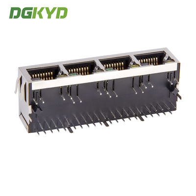 RJ45 Quad Port Integrated Gigabit Transformer Network Connector Network Port Socket With Transformer For Ethernet Switc  KRJ-401QGYENL
