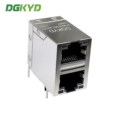 Multi port Ethernet filter RJ45 8P7C 100Mbps connector 6U 2X1 modular socket RJ45 network port connection DGKYD21B083AC2A2DQ057