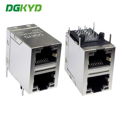 Multi port Ethernet filter RJ45 8P7C 100Mbps connector 6U 2X1 modular socket RJ45 network port connection DGKYD21B083AC2A2DQ057