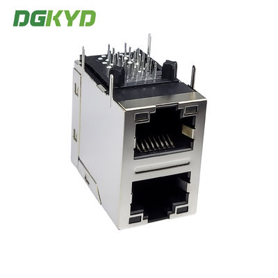 Multi port Ethernet filter RJ45 8P7C 100Mbps connector 6U 2X1 modular socket RJ45 network port connection DGKYD21B083AC2A2DQ057