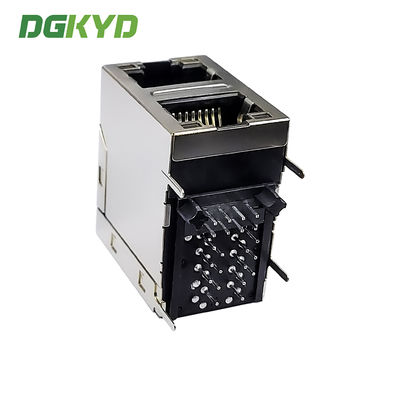 Multi port Ethernet filter RJ45 8P7C 100Mbps connector 6U 2X1 modular socket RJ45 network port connection DGKYD21B083AC2A2DQ057