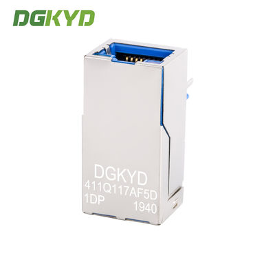 Gigabit Ethernet connector RJ45 Female Jack Single Port 1000M PoE+ Registered jack DGKYD411Q117AF5D1DP