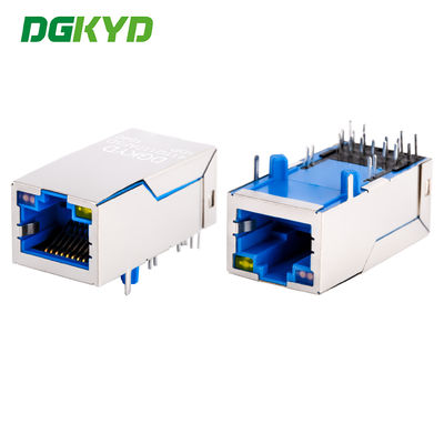 Gigabit Ethernet connector RJ45 Female Jack Single Port 1000M PoE+ Registered jack DGKYD411Q117AF5D1DP