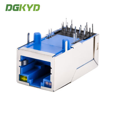 Gigabit Ethernet connector RJ45 Female Jack Single Port 1000M PoE+ Registered jack DGKYD411Q117AF5D1DP