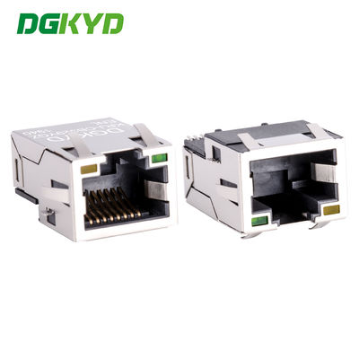 1 Port Tab Up Gold Plate RJ45 Ethernet Connector SMD Cat6 Cable Rj45 Extra Low Frofile KRJ-CB329YGZENL