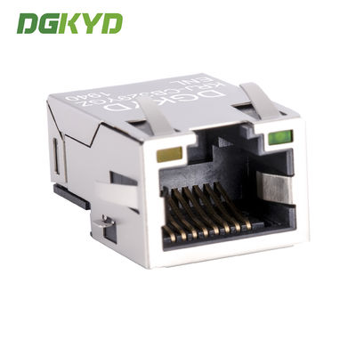 1 Port Tab Up Gold Plate RJ45 Ethernet Connector SMD Cat6 Cable Rj45 Extra Low Frofile KRJ-CB329YGZENL