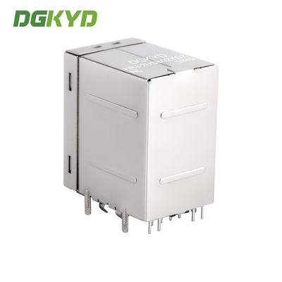 Cat3 RJ45 Connector Stack Over Dual USB 2.0 A Type With Y/G Led KRJ-2USB02YGZNL