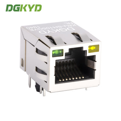 RJ45 network port socket with built-in 100Mbps integrated transformer with light and shielding KRJ-SH105GYENL