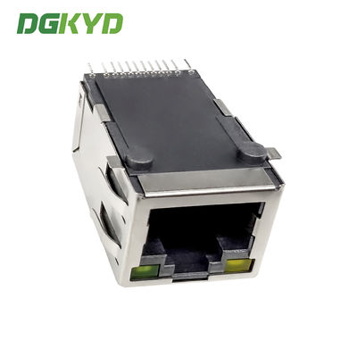 DGKYD311B083DA1A7S009 SMT RJ45 Magnetic Jack 100 Base-T Adjustment Plate With Leds