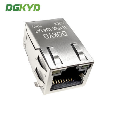 DGKYD311B083DA1A7S009 SMT RJ45 Magnetic Jack 100 Base-T Adjustment Plate With Leds