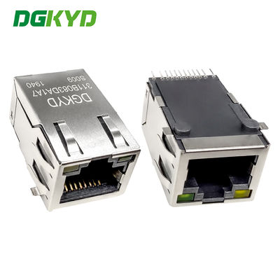 DGKYD311B083DA1A7S009 SMT RJ45 Magnetic Jack 100 Base-T Adjustment Plate With Leds