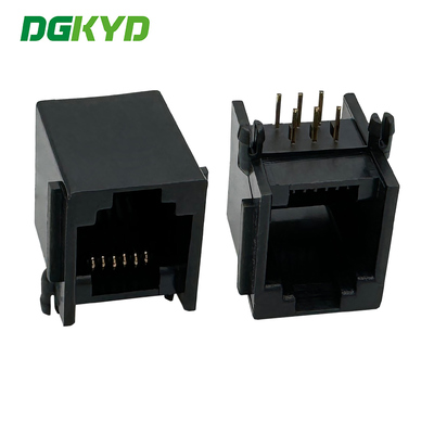 RJ11 industrial grade horizontal network port 6P6C network connector without light DGKYD5523E1166IWA1DY1