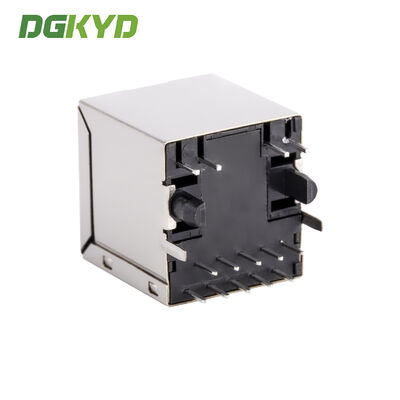 KRJ-1812QGGOYNL Vertical RJ45 Connector Gigabit Network Interface Industrial Ethernet Socket Vertical entry cat6 RJ45 connector Gigabit Magnetic Jack w / bi - color LED