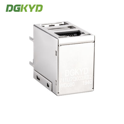 RJ45 with dual USB 2.0 sockets, Gigabit network interface with shielded DGKYD711U2Q032AB2WD080