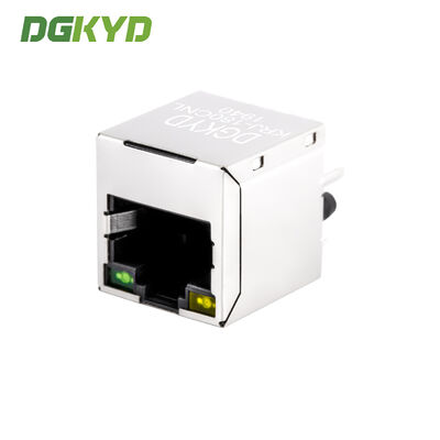 KRJ-180CNL Vertical Entry RJ45 Connector Single Port Integrated Magnetic Ethernet Jack 100Mb RJ45 With Transformer
