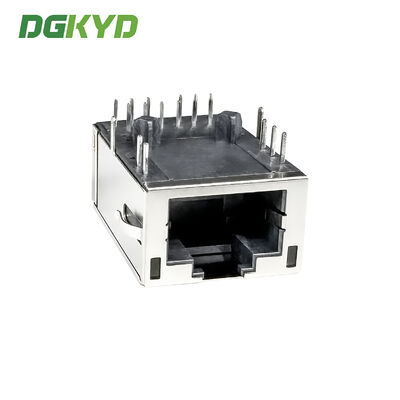 RJ45 SIngle port connector with top elastic CAT5 Gigabit integrated filter with LED light DGKYD811Q008FN4A10DB