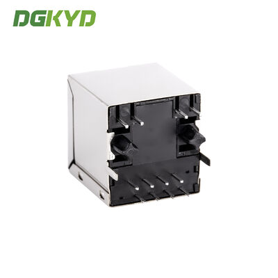 High Performance 180 Degree Top Entry RJ45 Jack With Transformer Cat 5 KRJ-187GYNL