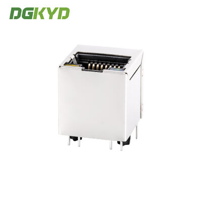 High Performance 180 Degree Top Entry RJ45 Jack With Transformer Cat 5 KRJ-187GYNL