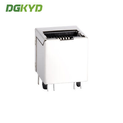 KRJ-184GYPOENL 180 Degree Top Entry RJ45 Lan Jack With PoE, Single Port Ethernet Connector For Router