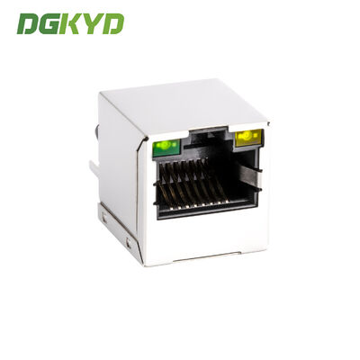 KRJ-184GYPOENL 180 Degree Top Entry RJ45 Lan Jack With PoE, Single Port Ethernet Connector For Router
