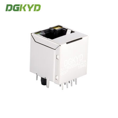 Vertical RJ45 Connector with PoE Power Supply, 100Mbps Integrated Filter, DGKYD511B205AC2A8DP