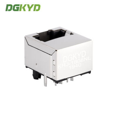 KRJ-1808NL Height 12mm Vertical entry female rj45 LAN jack Integrated Magnetics Compatible