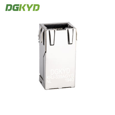 Gigabit RJ45 Connector with Copper Alloy Shield and Gold Plating for Network Port Socket