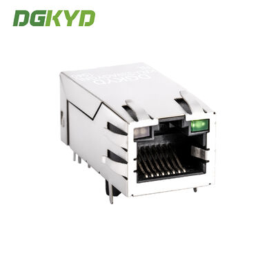 Gigabit RJ45 Connector with Copper Alloy Shield and Gold Plating for Network Port Socket