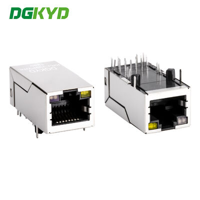 Custom Single Port 33.0mm Rj45 Lan Jack , 1000BASE micro rj45 connector PoE KRJ-339PWNL
